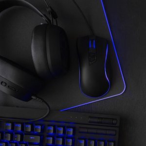 Podkładka Techonic Podkładka pod klawiaturę i mysz dla graczy 800x300x3mm / czarny / LED RGB 10 trybów (gaming) 6