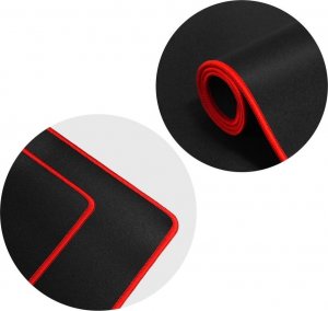Podkładka Techonic Podkładka pod klawiaturę i mysz dla graczy 900x400x3mm / czarny / obszycie czerwone 4