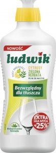 Ludwik Ludwik, Płyn do mycia naczyń, cytryna+zielona herbata, 450 ml (HIT) 1