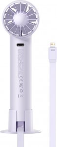 Wentylator Baseus Wiatrak Flyer Turbine power bank 4000mAh z kablem Lightning (ACFX010005) fioletowy 2