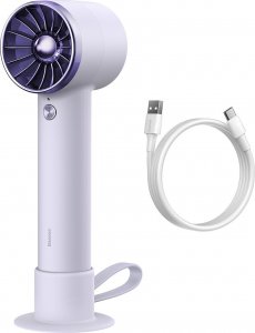Wentylator Baseus Wiatrak Flyer Turbine power bank 4000mAh z kablem Lightning (ACFX010005) fioletowy 4
