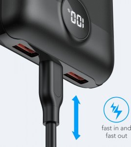 Powerbank Bateria zewnętrzna (POWER BANK) VEGER S20 - 20 000mAh LCD Quick Charge PD22,5W czarny 12