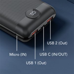 Powerbank Bateria zewnętrzna (POWER BANK) VEGER S20 - 20 000mAh LCD Quick Charge PD22,5W czarny 10