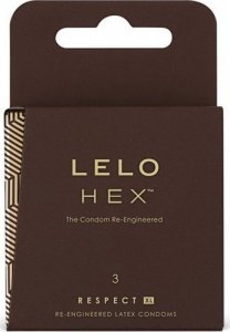 LELO HEX RESPECT XL PREZERWATYWY LATEKSOWE 3 SZTUKI 1