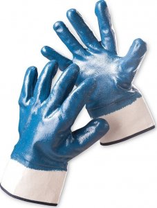 Rękawice ekon. Nitril (HS-04-008), robocze, rozm. 10, niebieski 1