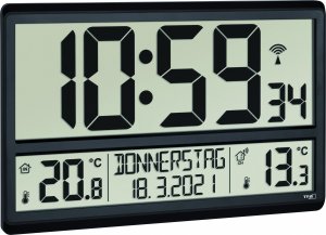 Radiobudzik TFA TFA 60.4521.01 XL Radio Clock with Indoor/Outdoor Temperature 2