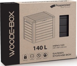 Skrzynia ogrodowa Prosperplast WoodeBox 140 l Brąz 3