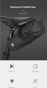 Techonic Torba rowerowa pod siodełko z zamkiem wodoodporna 1L SAHOO 131363-SA 6