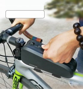 Sakwa Rowerowa Torba Na Rower Na Ramę Wodoodporna czarna 4
