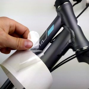 Naklejki ochronne na rower górski MTB, błyszczace, zestaw 5
