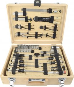Lumarko 108-częściowy zestaw narzędzi, bambusowa walizka! 1