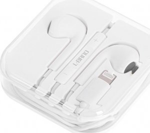 Słuchawki L-Brno L-BRNO Słuchawki douszne przewodowe Lightning białe 2