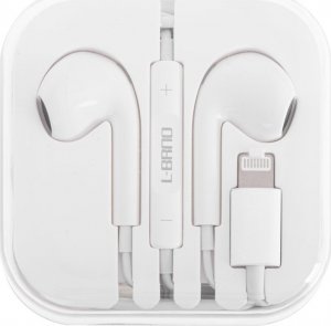 Słuchawki L-Brno L-BRNO Słuchawki douszne przewodowe Lightning białe 3
