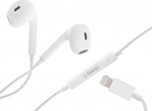 Słuchawki L-Brno L-BRNO Słuchawki douszne przewodowe Lightning białe 4
