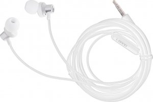Słuchawki L-BRNO Słuchawki douszne przewodowe jack 3,5mm białe 3