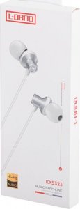 Słuchawki L-BRNO Słuchawki douszne przewodowe jack 3,5mm białe 5