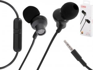 Słuchawki L-BRNO Słuchawki douszne przewodowe jack 3,5mm czarna 1
