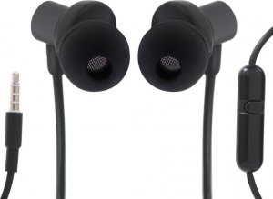 Słuchawki L-BRNO Słuchawki douszne przewodowe jack 3,5mm czarna 3