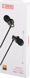 Słuchawki L-BRNO Słuchawki douszne przewodowe jack 3,5mm czarna 5