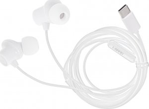 Słuchawki L-BRNO Słuchawki douszne przewodowe Type-c białe 3