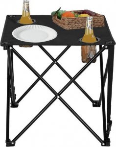 Springos Stolik kempingowy składany 46cm stół turystyczny czarny  UNIWERSALNY 4