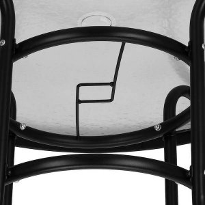 Springos Stół ogrodowy 90 cm okrągły czarny 11