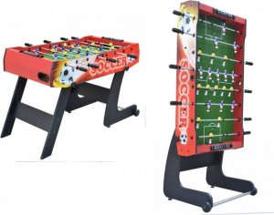 Ramiz Stół Piłkarzyki 121x61x81 Składany Czerwony 4