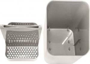 Vilde Ociekacz stojak koszyk pojemnik na sztućce przybory kuchenne organizer kuchenny popielaty 5