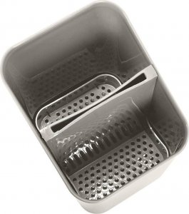 Vilde Ociekacz stojak koszyk pojemnik na sztućce przybory kuchenne organizer kuchenny popielaty 6