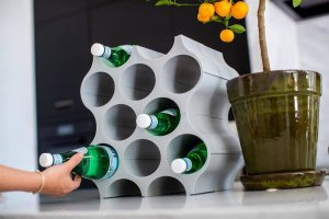 Koziol Stojak na butelki Set-up Srebrny (3596665) 2