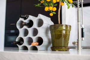 Koziol Stojak na butelki Set-up Srebrny (3596665) 3