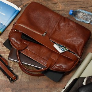Torba Beltimore Beltimore torba męska skórzana Duża brązowa laptop J14 2