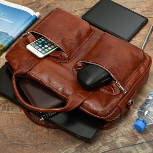 Torba Beltimore Beltimore torba męska skórzana Duża brązowa laptop J15 2
