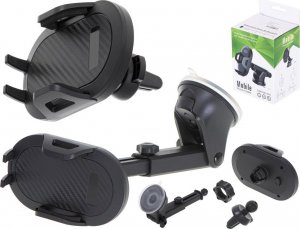 Uchwyt samochodowy 2w1 na telefon nawigację do kratki nawiewu na kokpit szybę 2