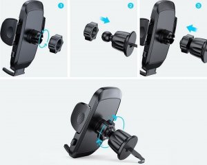 Joyroom Uchwyt Samochodowy na Kratkę Joyroom JR-ZS259 Vent Car Mount Black 4