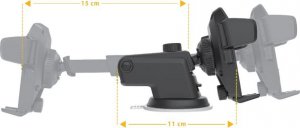 Braders Uchwyt Samochodowy Dash & Windshield V2 Czarny 3