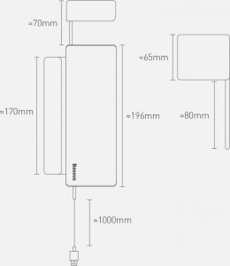 Baseus Organizer Samochodowy Baseus Uchwyt na kubek HUB 2x USB do ładowania srebrny 3