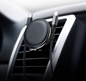 Baseus Uchwyt Magnetyczny Baseus na kratkę wentylacyjną z uchwytem na 2 kable 18