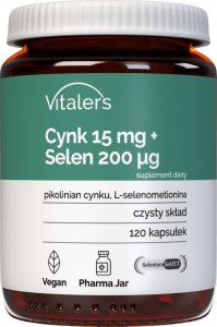 Solgar Vitaler's Cynk 15 mg + Selen 200 g - 120 kapsułek 1