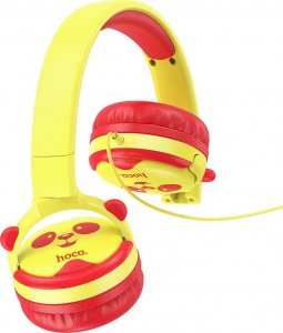 Słuchawki Techonic HOCO zestaw słuchawkowy / słuchawki nagłowne dla dzieci Jack 3,5mm W31 zółte 2