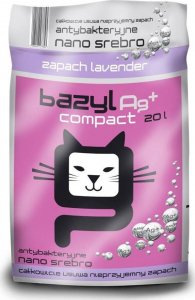 Żwirek dla kota Bazyl Ag+ Compact Lavender 20l 1
