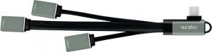 HUB USB LogiLink 3-portowy USB-C kątowy 2