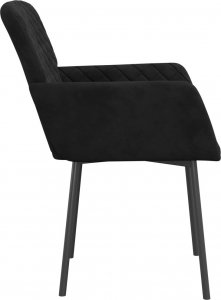 vidaXL vidaXL Krzesła stołowe, 2 szt., czarne, obite aksamitem 5