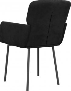 vidaXL vidaXL Krzesła stołowe, 2 szt., czarne, obite aksamitem 6