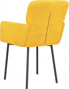 vidaXL vidaXL Krzesła stołowe, 2 szt., żółte, obite aksamitem 6
