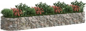 vidaXL vidaXL Podwyższona donica gabionowa galwanizowane żelazo 400x100x50 cm 3