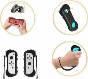JYS Zestaw 12x Akcesoria Uchwyty Sport Nintendo Switch / Oled / NS241 3