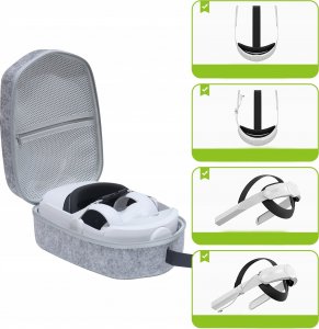 JYS Futerał Etui Pokrowiec na Gogle VR Oculus Quest 2 / JYS-OC007 6
