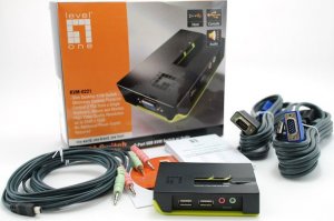 Przełącznik LevelOne KVM Switch LevelOne 2x USB KVM-0221 mit Audio - KVM-0221 4
