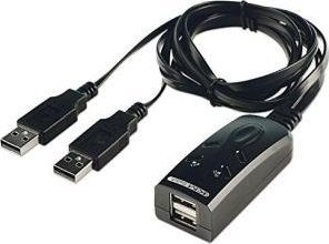 Przełącznik Lindy KM Tastatur & Maus Switch USB für 2 Rechner Umschalter - 32165 1